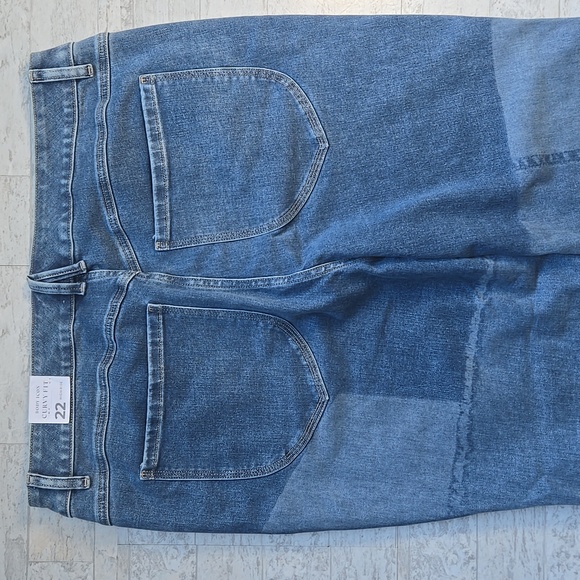 NWT Lane Bryant Patchwork Flare Jeans Size 22 Denim - Picture 12 of 13